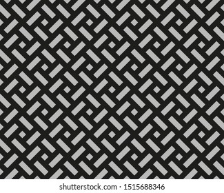 Abstract geometric pattern. A seamless vector background. Black and grey ornament. Graphic modern pattern. Simple lattice graphic design