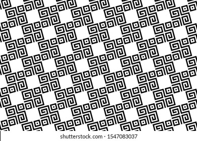 Abstract geometric pattern. A seamless vector background. White and black ornament. Graphic modern pattern. Simple lattice graphic design