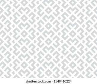Abstract geometric pattern. A seamless vector background. White and grey ornament. Graphic modern pattern. Simple lattice graphic design.