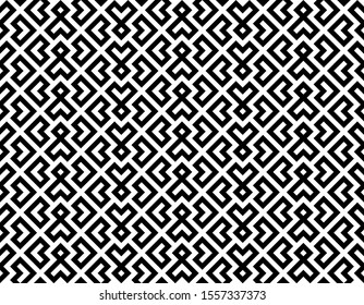 Abstract geometric pattern. A seamless vector background. White and black ornament. Graphic modern pattern. Simple lattice graphic design