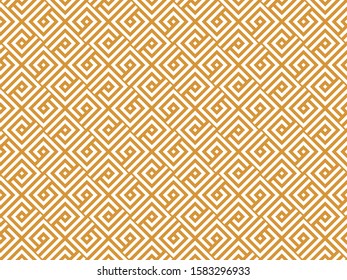 Abstract geometric pattern. A seamless vector background. White and gold ornament. Graphic modern pattern. Simple lattice graphic design