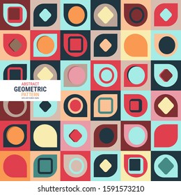 Abstract geometric pattern. A seamless vector background. This is a simple vector illustration with harmonious blend of retro and modern styles. The color can be changed if needed. Eps10 vector.