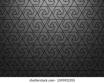 Abstract geometric pattern. A seamless vector background. Black ornament. Graphic modern pattern. Simple lattice graphic design
