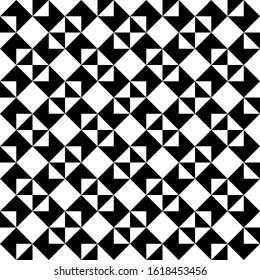 Abstract geometric pattern. A seamless vector background. White and black ornament. Simple lattice graphic design