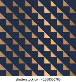 Abstract geometric pattern. A seamless vector background. gold and blue ornament. Graphic modern pattern. Simple lattice graphic design.