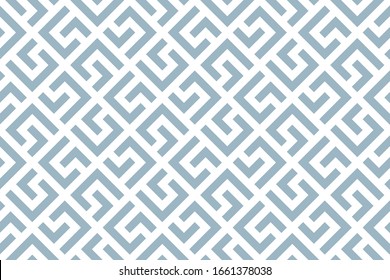 Abstract geometric pattern. A seamless vector background. White and blue ornament. Graphic modern pattern. Simple lattice graphic design