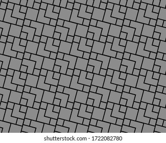 Abstract geometric pattern. A seamless vector background. Black and grey ornament. Graphic modern pattern. Simple lattice graphic design