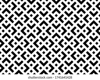 Abstract geometric pattern. A seamless vector background. White and black ornament. Graphic modern pattern. Simple lattice graphic design
