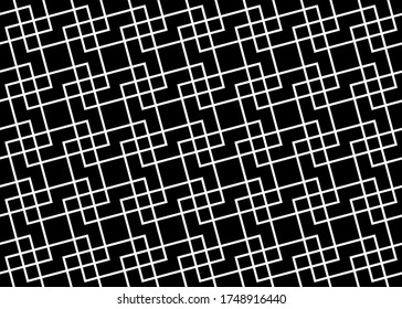 Abstract geometric pattern. A seamless vector background. Black ornament. Graphic modern pattern. Simple lattice graphic design