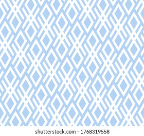 Abstract geometric pattern. A seamless vector background. White and blue ornament. Graphic modern pattern. Simple lattice graphic design