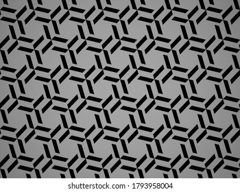 Abstract geometric pattern. A seamless vector background. Black ornament. Graphic modern pattern. Simple lattice graphic design