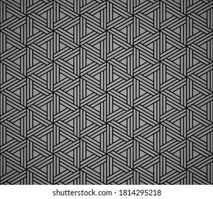 Abstract geometric pattern. A seamless vector background. Black and gray ornament. Graphic modern pattern. Simple lattice graphic design