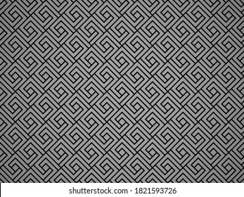 Abstract geometric pattern. A seamless vector background. Black and gray ornament. Graphic modern pattern. Simple lattice graphic design