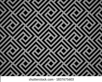 Abstract geometric pattern. A seamless vector background. Black and gray ornament. Graphic modern pattern. Simple lattice graphic design