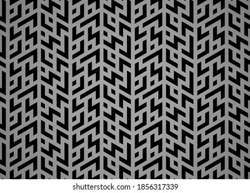 Abstract geometric pattern. A seamless vector background. Black and gray ornament. Graphic modern pattern. Simple lattice graphic design