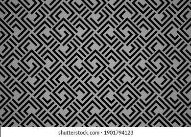 Abstract geometric pattern. A seamless vector background. Black and gray ornament. Graphic modern pattern. Simple lattice graphic design