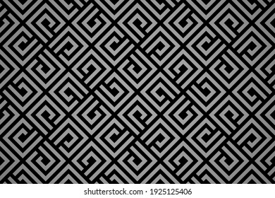 Abstract geometric pattern. A seamless vector background. Black and gray ornament. Graphic modern pattern. Simple lattice graphic design