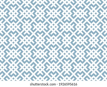 Abstract geometric pattern. A seamless vector background. White and blue ornament. Graphic modern pattern. Simple lattice graphic design