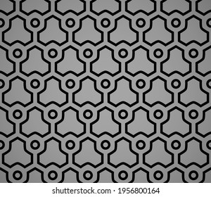 Abstract geometric pattern. A seamless vector background. Black and gray ornament. Graphic modern pattern. Simple lattice graphic design