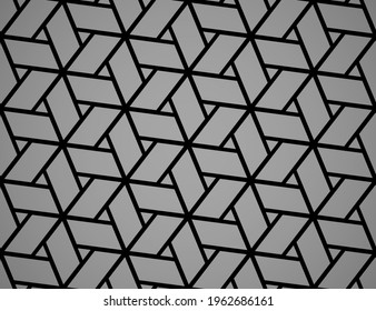 Abstract geometric pattern. A seamless vector background. Black and gray ornament. Graphic modern pattern. Simple lattice graphic design