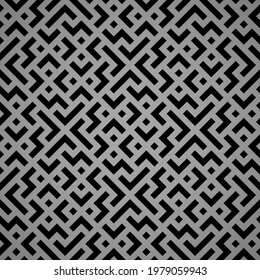 Abstract geometric pattern. A seamless vector background. Black and gray ornament. Graphic modern pattern. Simple lattice graphic design