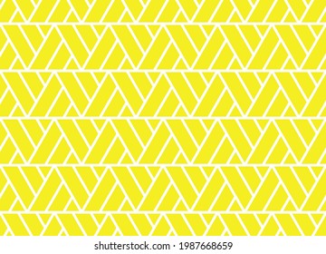 Abstract geometric pattern. A seamless vector background. White and yellow ornament. Graphic modern pattern. Simple lattice graphic design