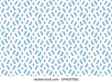 Abstract geometric pattern. A seamless vector background. White and blue ornament. Graphic modern pattern. Simple lattice graphic design