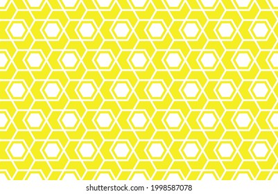 Abstract geometric pattern. A seamless vector background. White and yellow ornament. Graphic modern pattern. Simple lattice graphic design