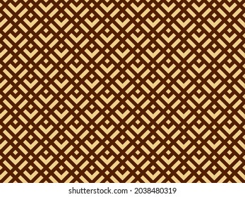 Abstract geometric pattern. A seamless vector background. Gold and brown ornament. Graphic modern pattern. Simple lattice graphic design