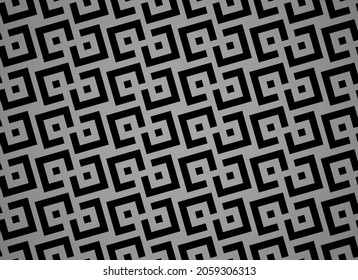 Abstract geometric pattern. A seamless vector background. Black and gray ornament. Graphic modern pattern. Simple lattice graphic design