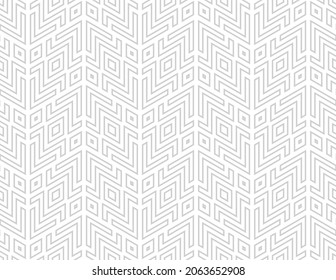 Abstract geometric pattern. A seamless vector background. White and gray ornament. Graphic modern pattern. Simple lattice graphic design.