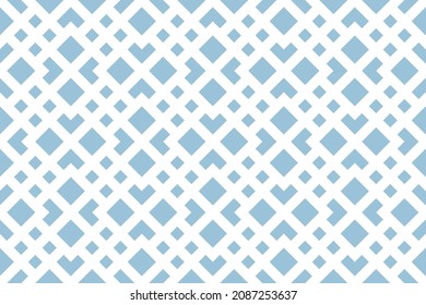 Abstract geometric pattern. A seamless vector background. White and blue ornament. Graphic modern pattern. Simple lattice graphic design