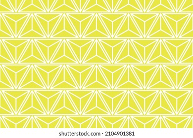 Abstract geometric pattern. A seamless vector background. White and yellow ornament. Graphic modern pattern. Simple lattice graphic design