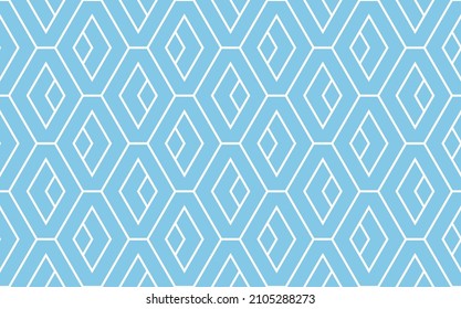 Abstract geometric pattern. A seamless vector background. White and blue ornament. Graphic modern pattern. Simple lattice graphic design