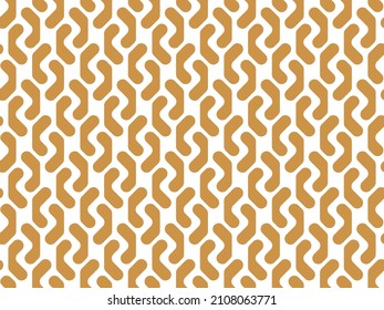 Abstract geometric pattern. A seamless vector background. White and gold ornament. Graphic modern pattern. Simple lattice graphic design