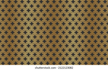 Abstract geometric pattern. Seamless vector background. Black and gold ornament. Suitable for fabric ornaments, wallpaper, packaging, decorative printing, etc.