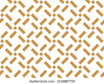 Abstract geometric pattern. A seamless vector background. White and gold ornament. Graphic modern pattern. Simple lattice graphic design