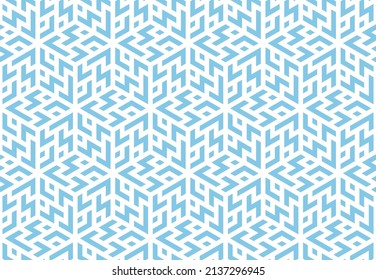 Abstract geometric pattern. A seamless vector background. White and blue ornament. Graphic modern pattern. Simple lattice graphic design