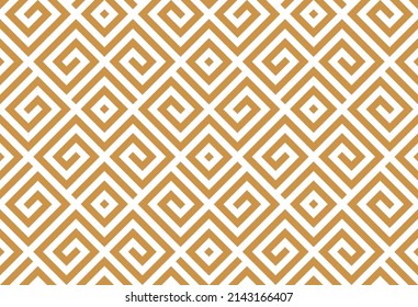 Abstract geometric pattern. A seamless vector background. White and gold ornament. Graphic modern pattern. Simple lattice graphic design