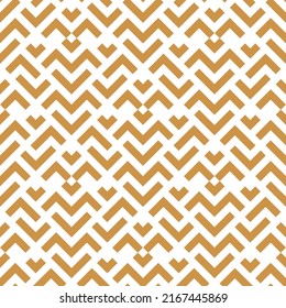 Abstract geometric pattern. A seamless vector background. White and gold ornament. Graphic modern pattern. Simple lattice graphic design