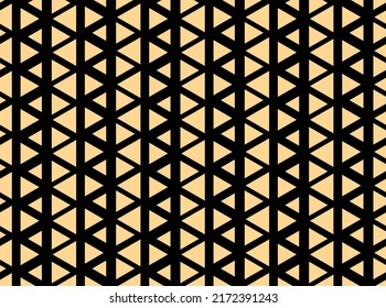 Abstract geometric pattern. A seamless vector background. Gold and black ornament. Graphic modern pattern. Simple lattice graphic design