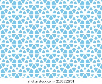 Abstract geometric pattern. A seamless vector background. White and blue ornament. Graphic modern pattern. Simple lattice graphic design