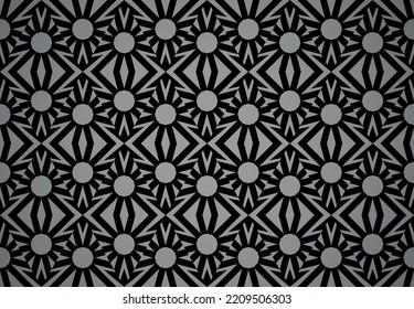 Abstract geometric pattern. A seamless vector background. Black and gray ornament. Graphic modern pattern. Simple lattice graphic design