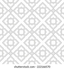 Abstract geometric pattern. A seamless vector background. Gray and white texture.
