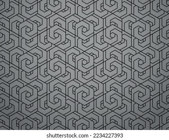 Abstract geometric pattern. A seamless vector background. Black and gray ornament. Graphic modern pattern. Simple lattice graphic design