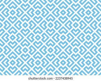 Abstract geometric pattern. A seamless vector background. White and blue ornament. Graphic modern pattern. Simple lattice graphic design
