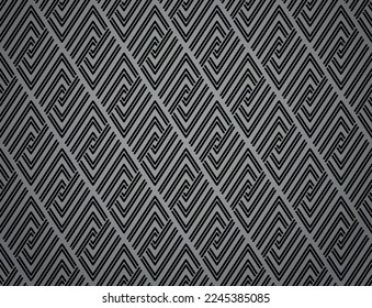 Abstract geometric pattern. A seamless vector background. Black and gray ornament. Graphic modern pattern. Simple lattice graphic design
