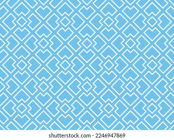 Abstract geometric pattern. A seamless vector background. White and blue ornament. Graphic modern pattern. Simple lattice graphic design