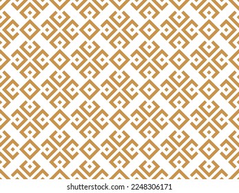 Patrón geométrico abstracto. Un fondo vectorial sin fisuras. Ornamento blanco y dorado. Patrón gráfico moderno. Diseño gráfico de letrinas simple