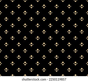 Abstract geometric pattern. A seamless vector background. Gold and black ornament. Graphic modern pattern. Simple lattice graphic design